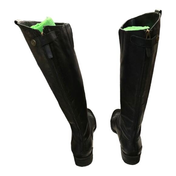 Sam Edelman Black‎ Leather Riding Tall Boots Size 6 - Picture 6 of 10
